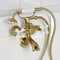 Kingston Brass Tub Wall Mount Clawfoot Tub Faucet with Hand Shower, Brushed Brass KS265PXSB - alternate 4
